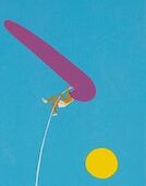 Peter McDonald - Pole vault, 2021, Originallithografie auf Super Alfa Papier